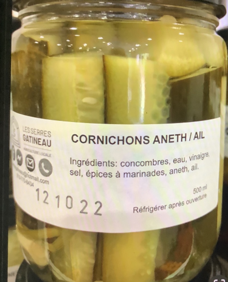 Cornichons ail/aneth