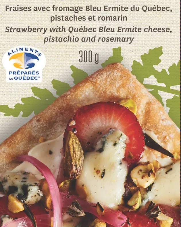 Pizza aux fraises, bleu et romarin