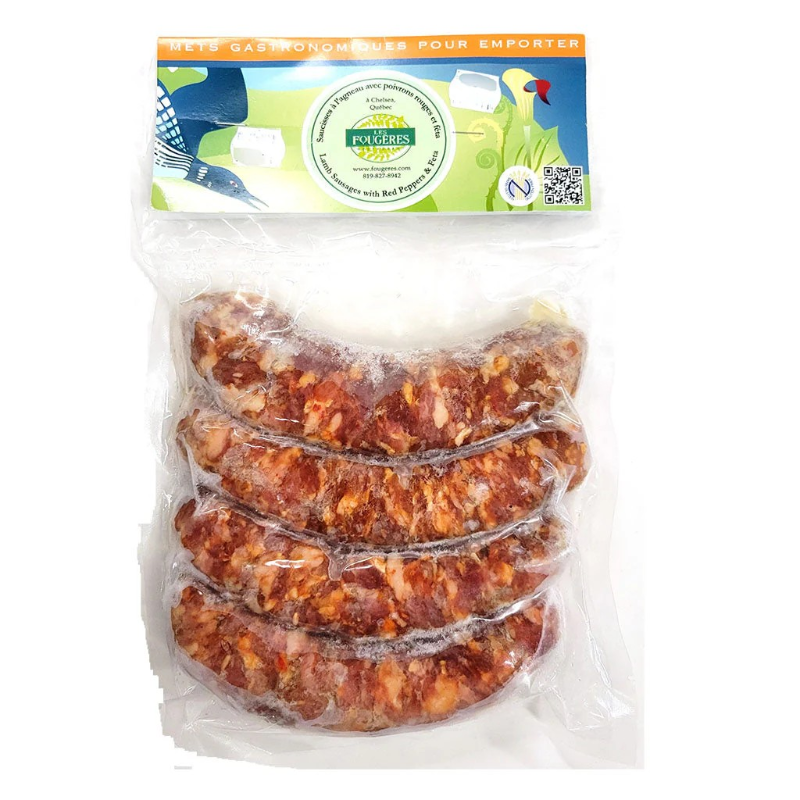 Saucisses à l'agneau à l'orange et poivron