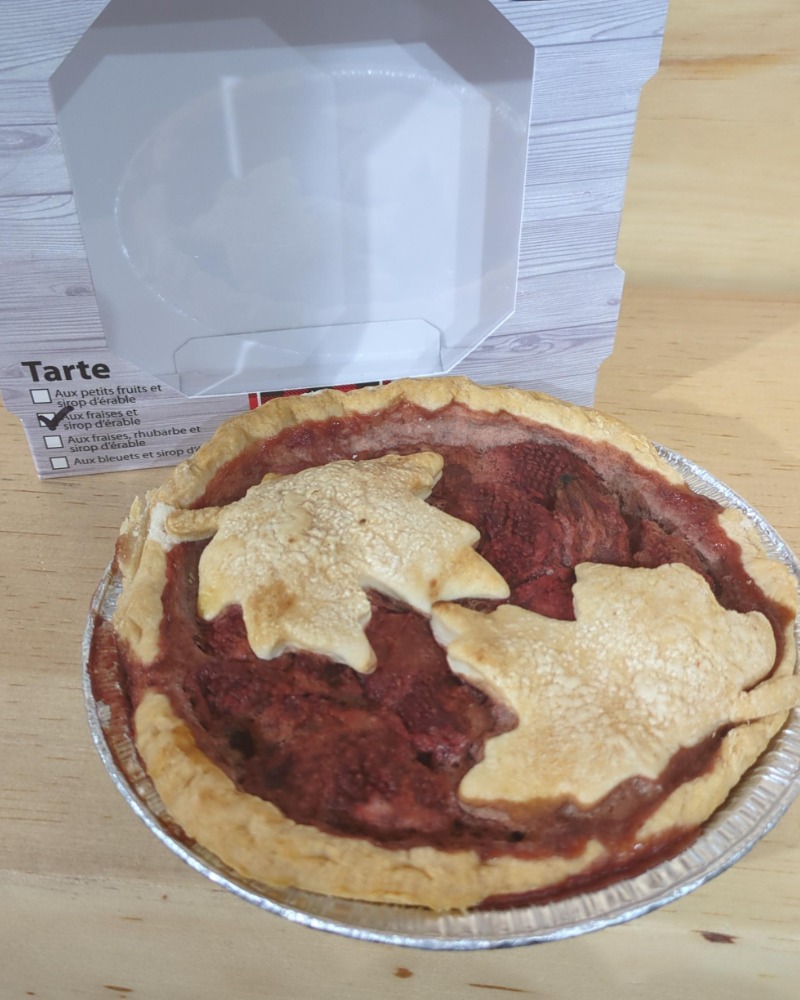 Tarte aux fraises et sirop d'érable