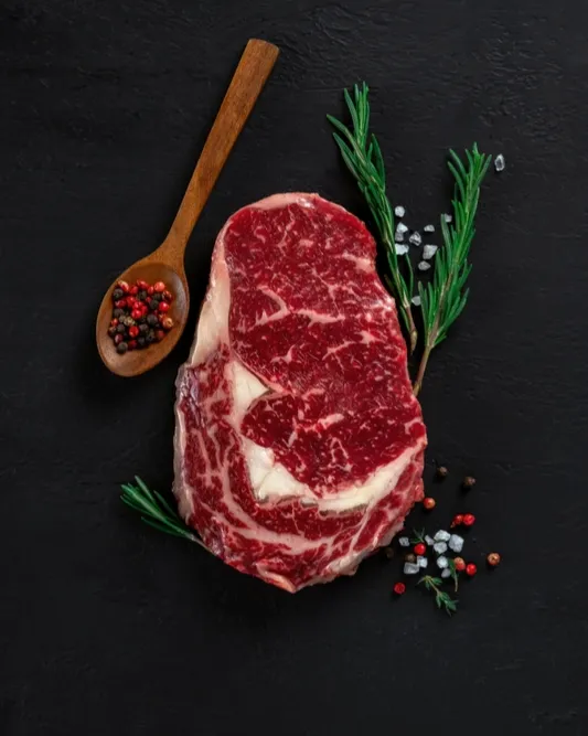 Steak de faux filet de boeuf black Angus AAA