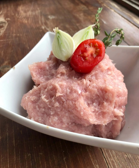 Haché de poulet de grain