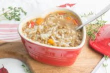 Soupe repas aux légumes, lentilles et riz
