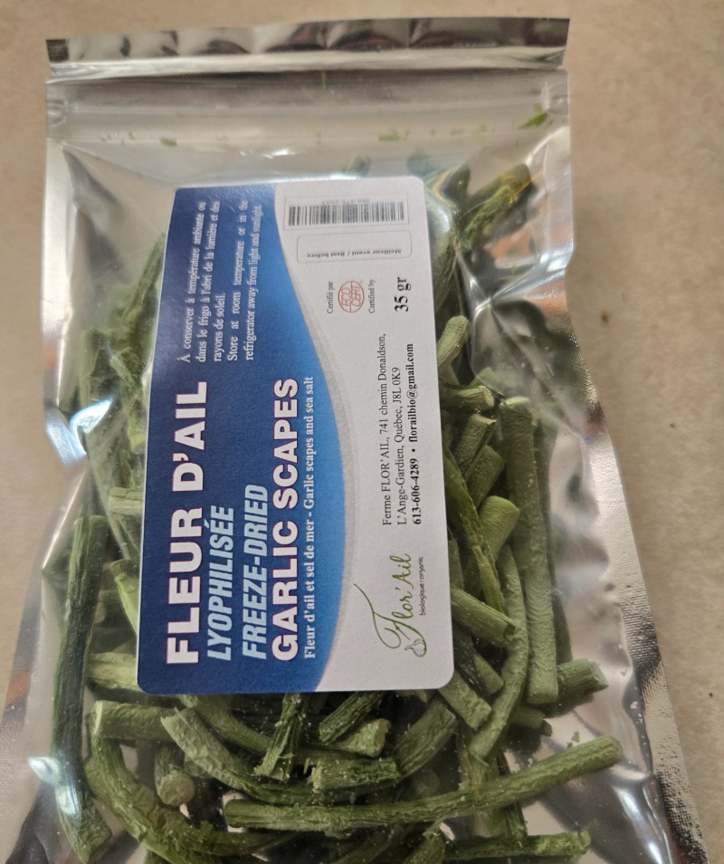 Fleur d'ail lyophilisée