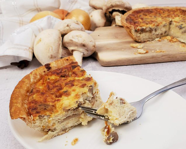 Mushroom & Onion Quiche, frozen MDO
