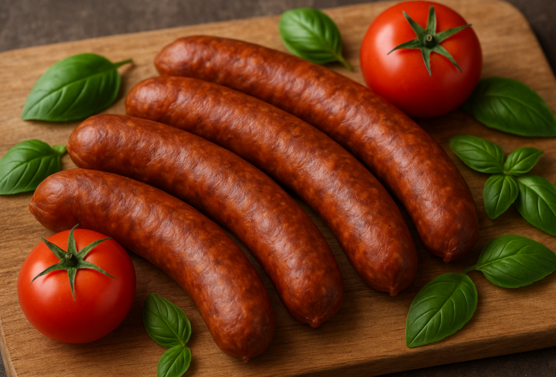 Saucisse de bison Tomates Basilic